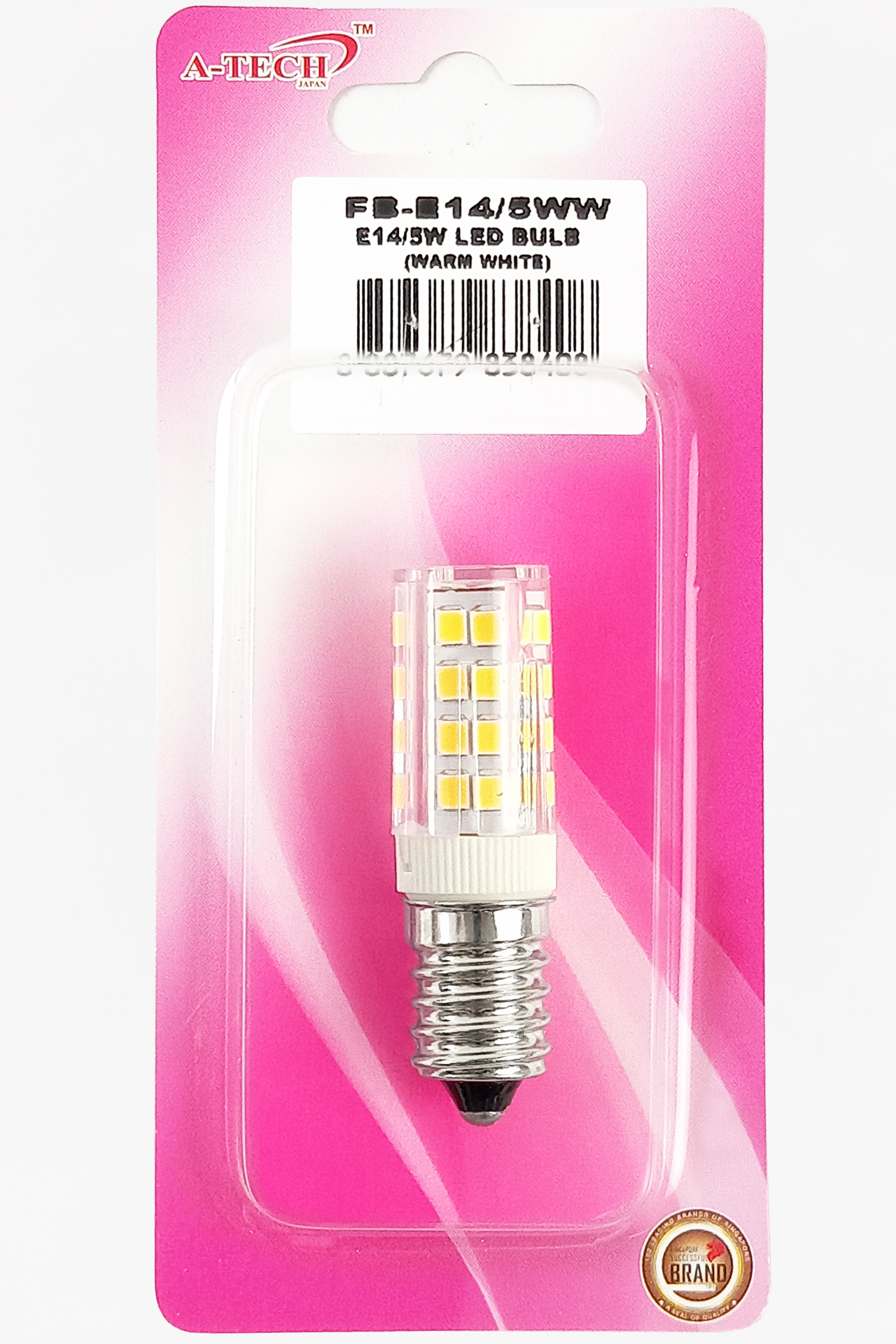 E14 LED BULB - 5 WATT (WARM WHITE)