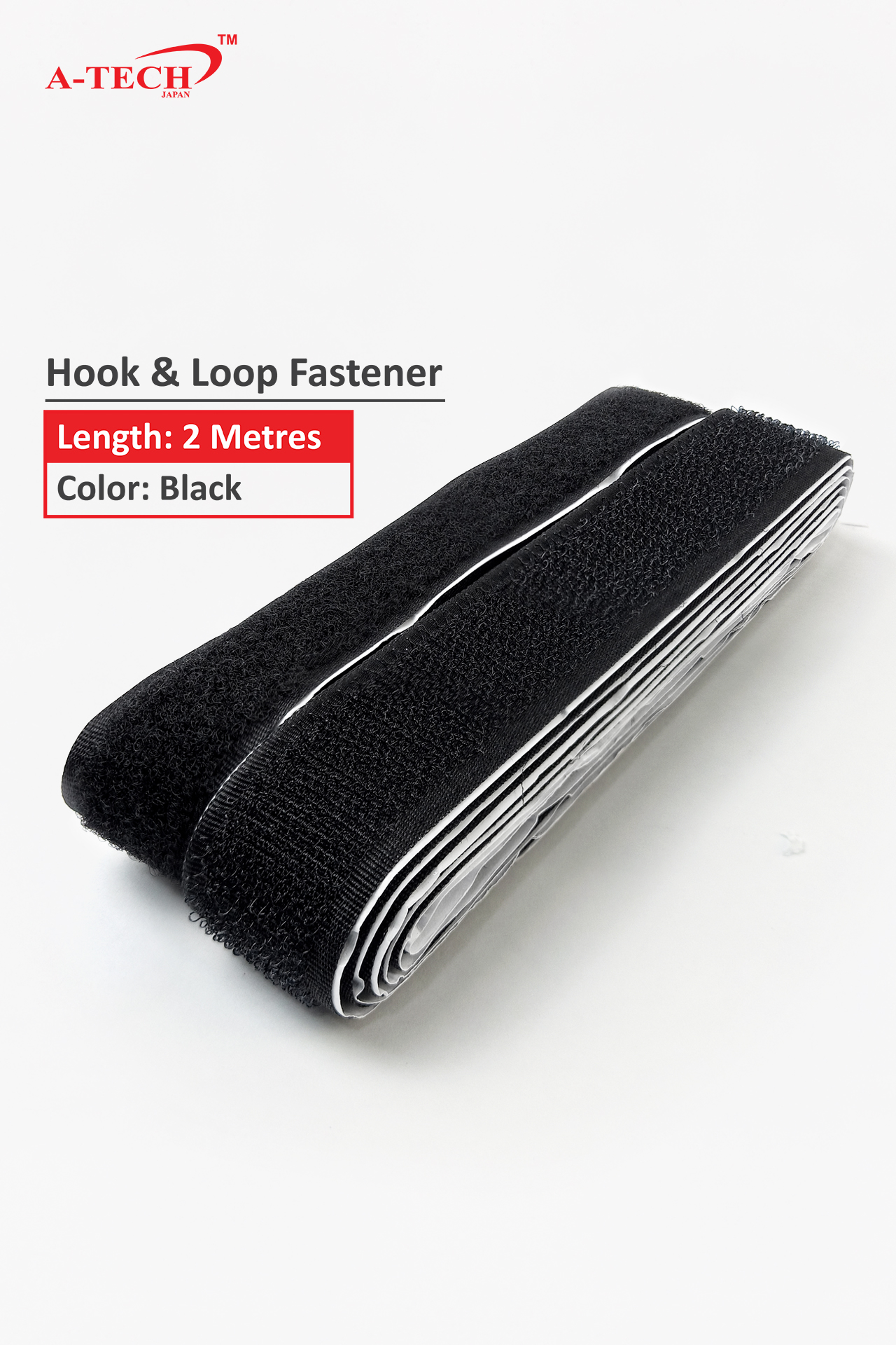 HOOK & LOOP FASTENER - 2 METRE (BLACK) - Image 2