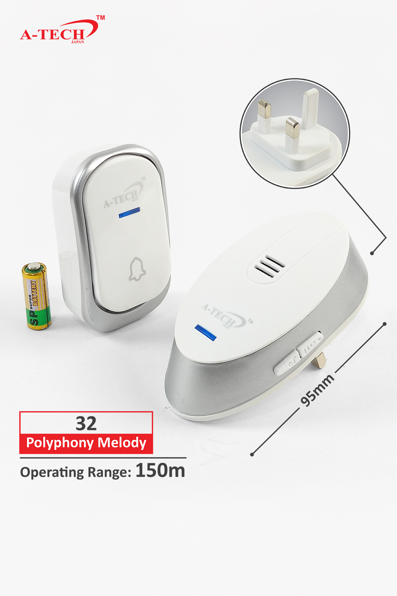 WIRELESS DIGITAL DOOR BELL (AC) - Image 2