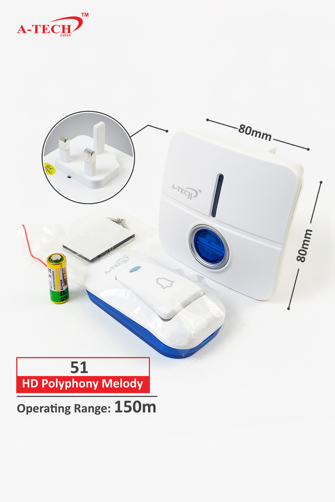 WIRELESS DIGITAL DOOR BELL (AC) - Image 2