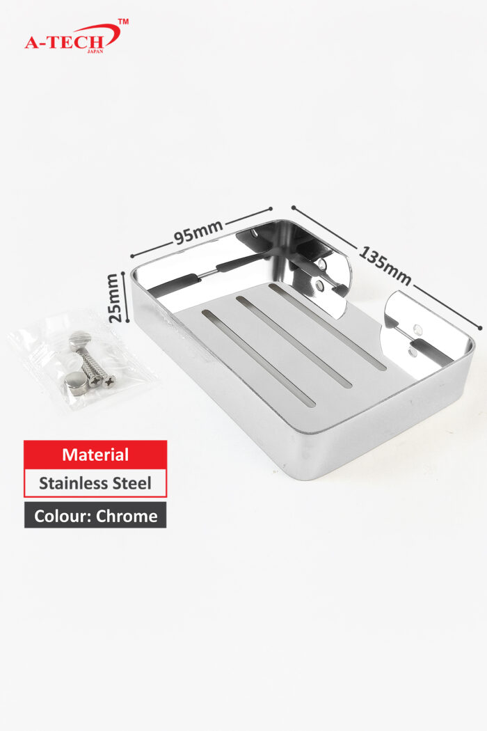 STAINLESS STEEL SOAP DISH RACK (RECTANGLE) - Image 2