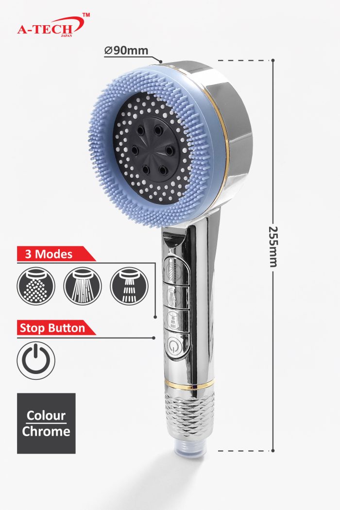 4 BUTTON SHOWER HEAD (CHROME) - Image 2